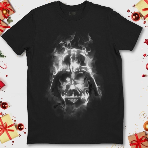 Star Wars Darth Vader Smoke Graphic Christmas Unisex T-Shirt For Men Women - Picture 1 of 2